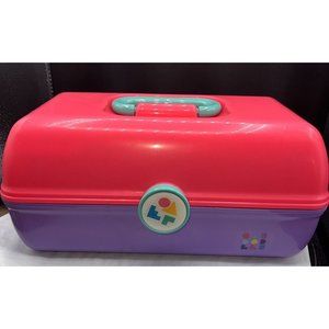 1990’s Caboodles Makeup Case Vintage XL Pink Purple Lavender Teal Style 5626